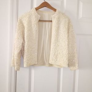 Vintage sequin crop cardigan